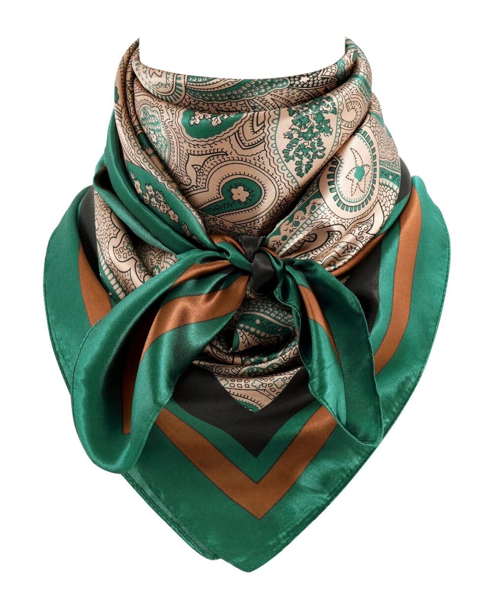 3676 Classic Paisley Wild Rag, Western Scarf Cowboy Theme, Silk Square